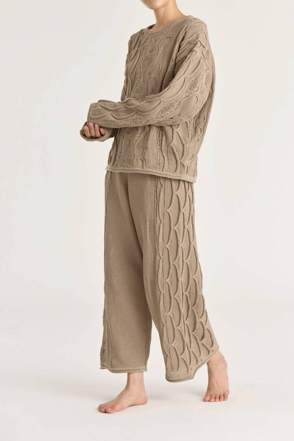 Black Crane - Cable Summer Knit Top