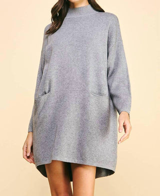 Pinch - Cozy Mock Neck Sweater Dress