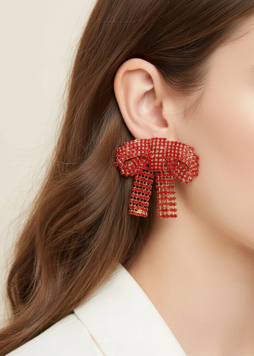 Accessory Concierge - Gemstone Bow Earrings