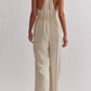 Entro - Sleeveless Wide Leg Romper w/ Chainlink Straps