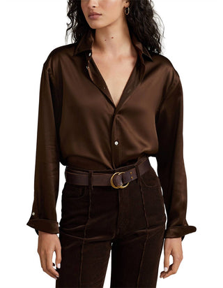 Polo Ralph Lauren - Relaxed Fit Silk Charmeuse Blouse