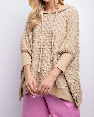 Easel - Puff Textured Knit Hoodie