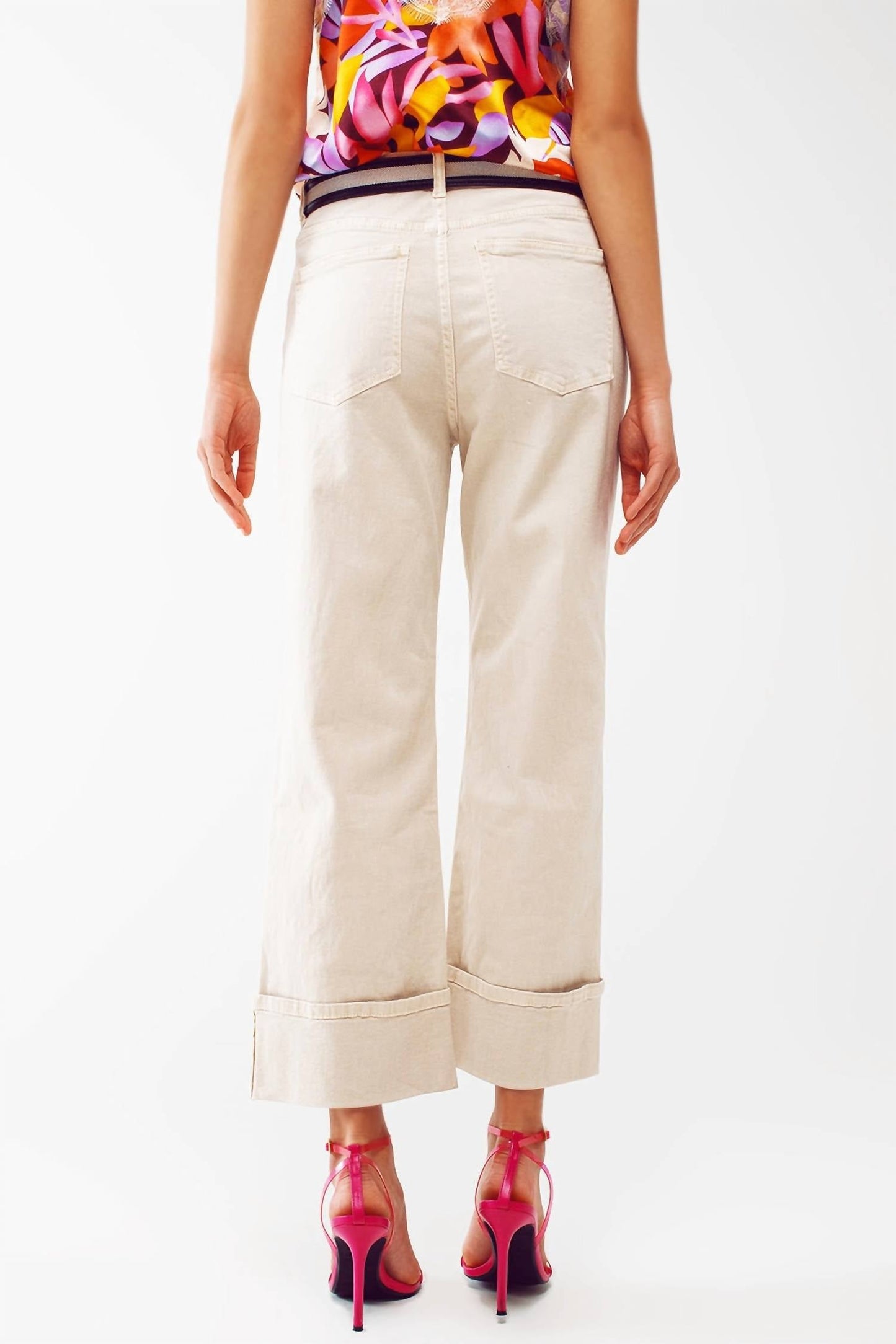Q2 - Madeline Straight Leg Cuffed Jeans