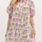 Entro - Puff Sleeve Geo Dress