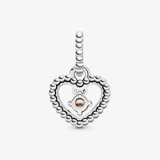 Pandora - June Beaded Heart Dangle Charm