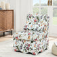 Stylish Flannel Dining Chair With Soft Cushion And Backrest
