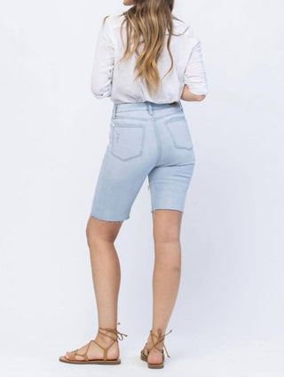 Judy Blue - High Waist Cutoff Bermuda Shorts