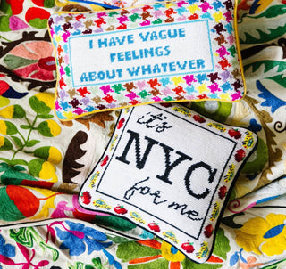 Furbish Studio - Vague Feelings Needlepoint Pillow