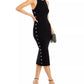 Alice + Olivia - Lalita Racerback Side Snap Wool Knit Midi Dress