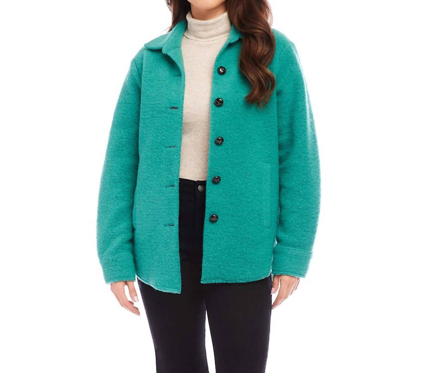 Karen Kane - Petite Size Brushed Shirt Jacket
