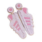Sophia Collection - Women's Seed Bead Sneaker Statement Earrings