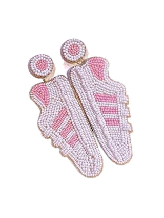 Sophia Collection - Women's Seed Bead Sneaker Statement Earrings