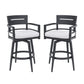 Modern Outdoor Swivel Bar Chairs Set of 2