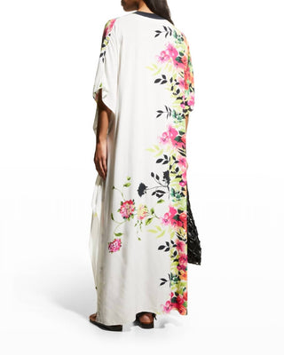Johnny Was - DANA SWIM COVER-UP SIDE SLIT PULLOVER KAFTAN MAXI DRESS