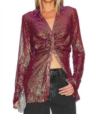 Free People - Sequin Shirtee Top