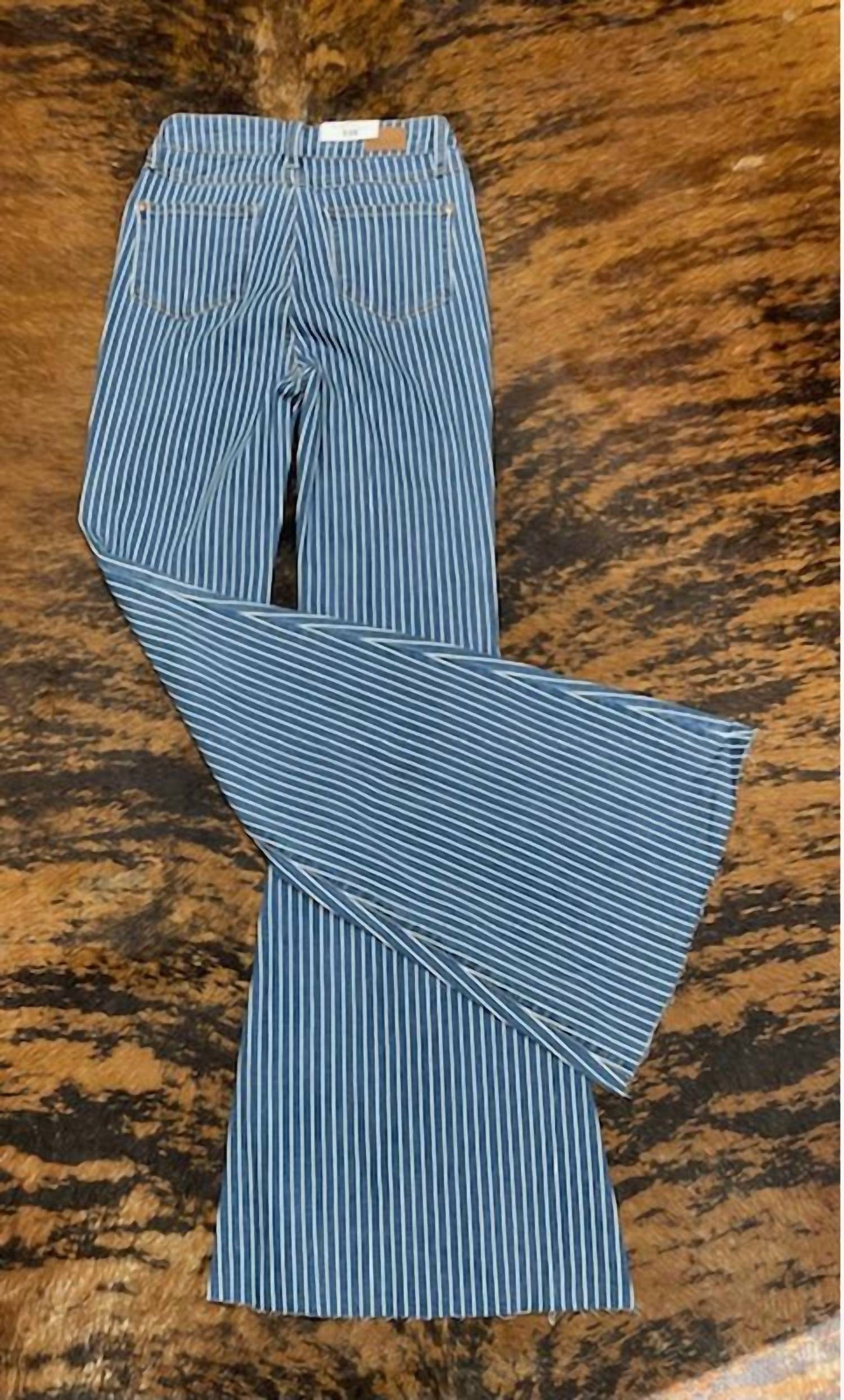 Judy Blue - Women's Pin Stripe Flare Jeans