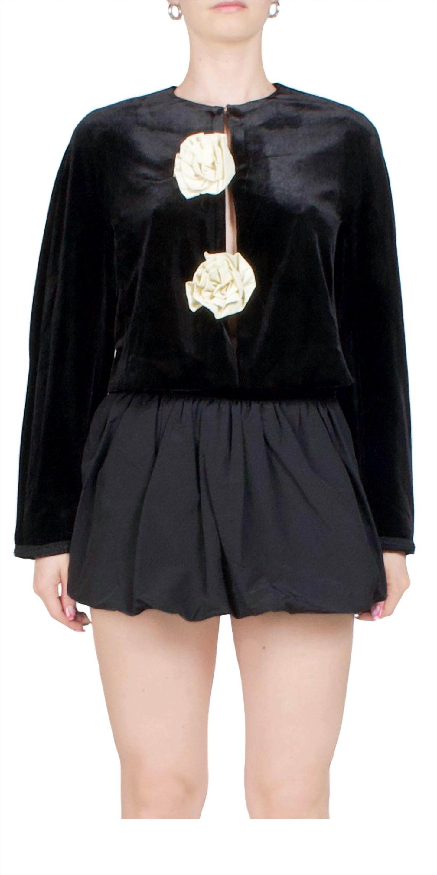 Ciao Lucia - Javiera Velvet Rosette Jacket