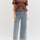 Entro - Short Sleeve ruffle hem Top