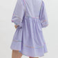 Entro - Split V-neck Puff Dress