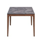 Bevis Engineered Stone Top Dining Table - Walnut