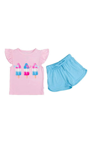 Birdie Bean - Ruffle Tank Top And Short Set