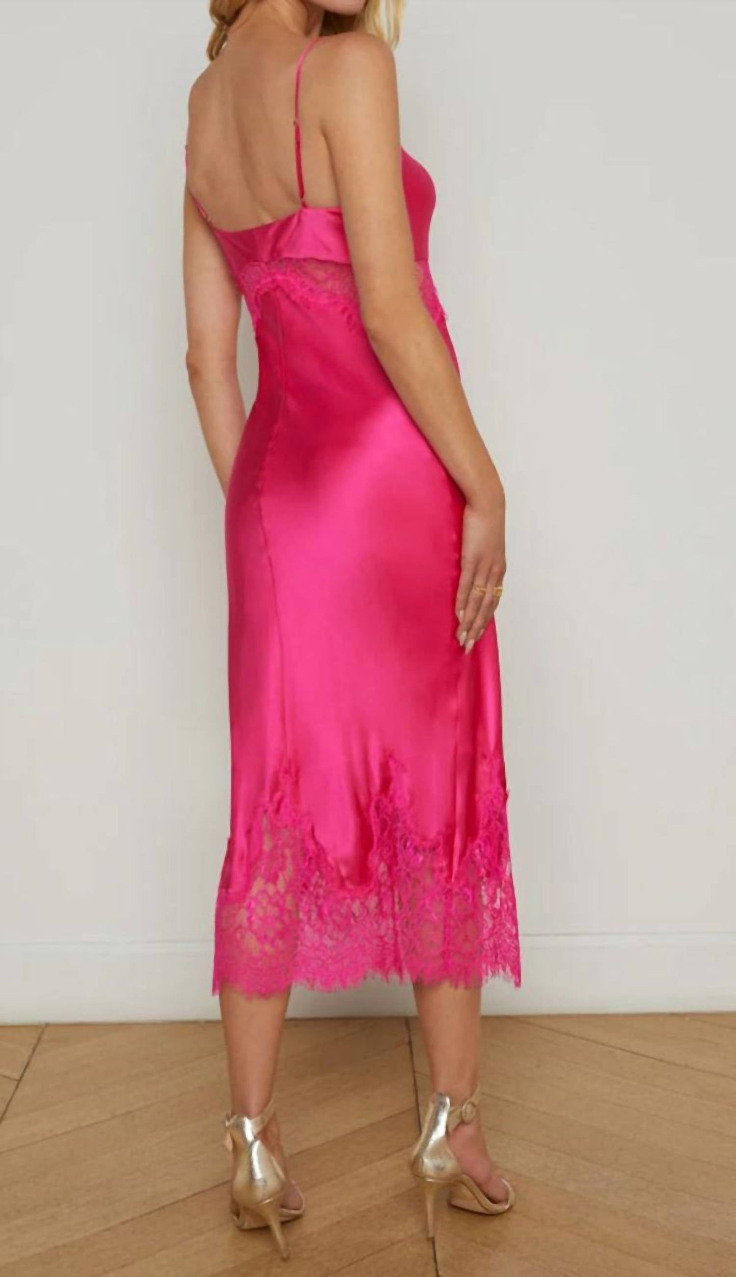 L'Agence - Scotly Lace Midi Dress