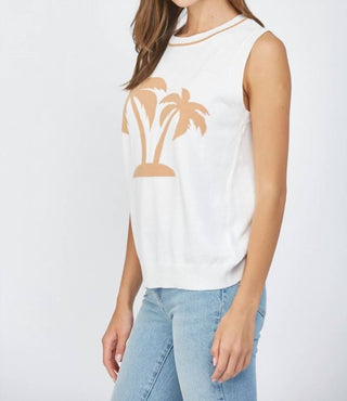 Fate - Palm Tree Knit Sweater Tank
