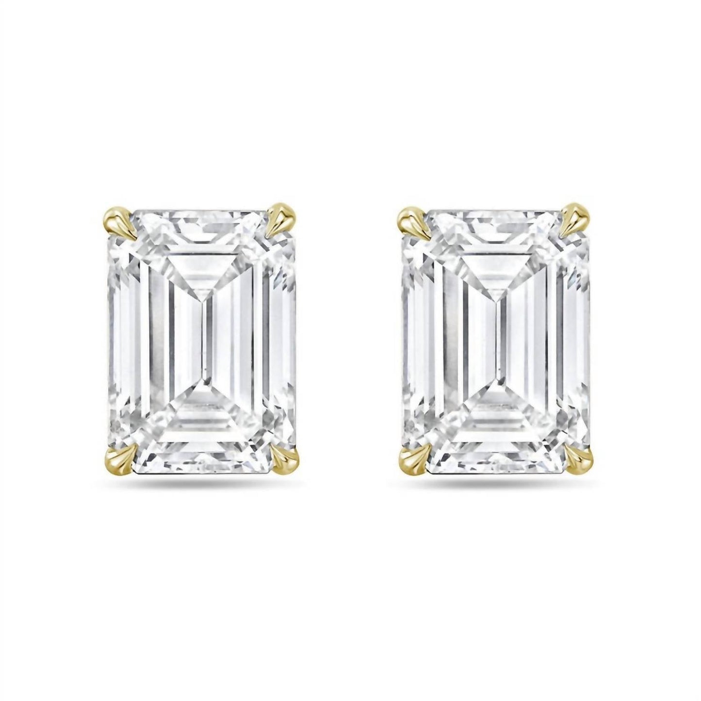 Diana M Jewels - 1.00 Ct Lab Grown Emerald Cut Stud Earrings
