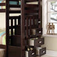 Allentown Twin / Twin Bunk Bed With Trundle Storage - Espresso