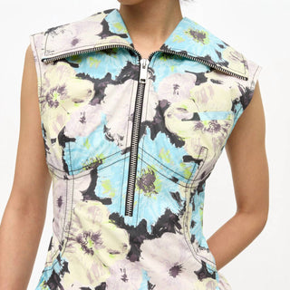 Ganni - Floral Cotton Mini Dress