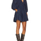 Free People - PORTIA DENIM MINI DRESS