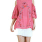 Umgee - Floral Embroidered Peasant Top