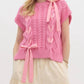 Entro - Ribbon Romance Cable Sweater