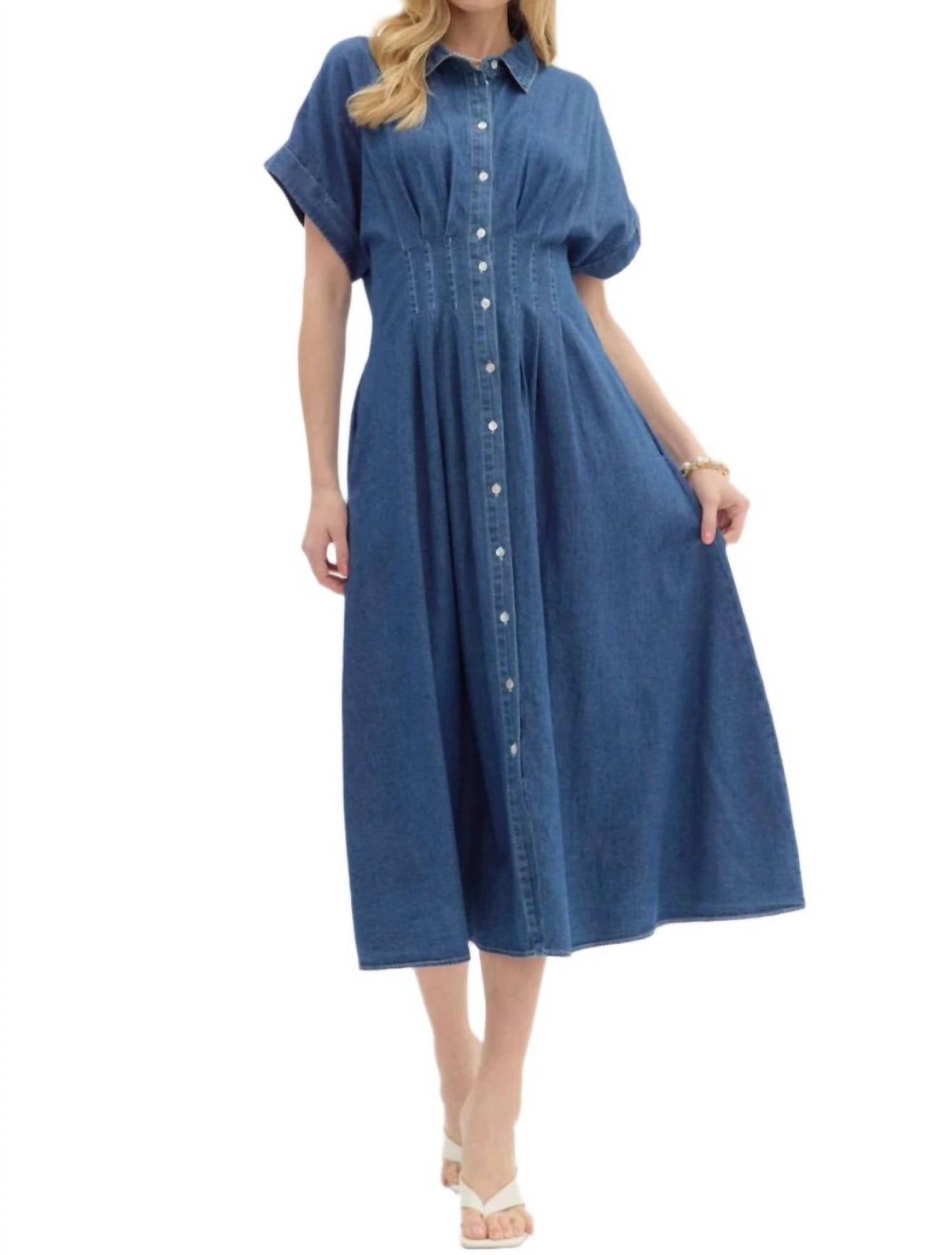 Entro - Pleated Maxi Dress