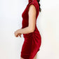 Astr - Ila Cap Sleeve Mock Neck Mini Dress