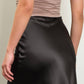 Blu Pepper - Midnight Charmeuse Slip Skirt