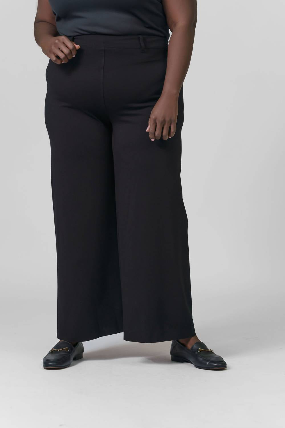 Lysse - Erin High Waist Wide Leg Ponte Pant - Plus Size