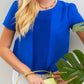 Blu Pepper - Short Sleeve Center Pleated Blouse