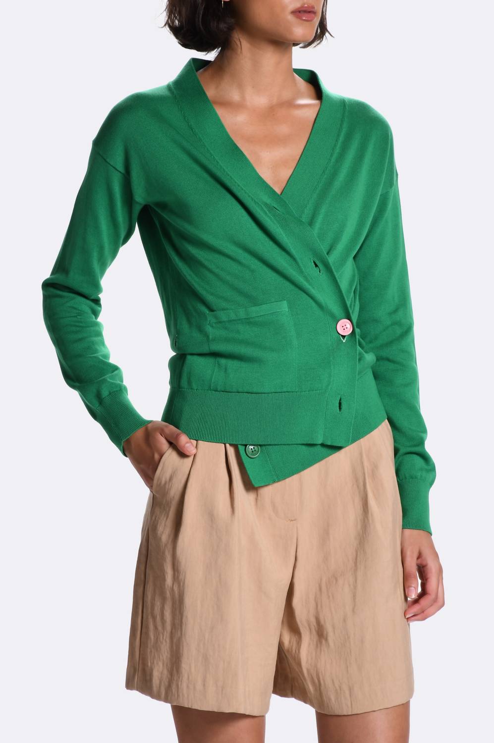 Cissa - Wrap V Neck Cardigan
