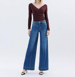 Flying Monkey - High Rise Trouser Hem Extreme Wide Leg Jeans
