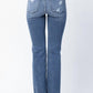 Judy Blue - Destroyed Straight Mid Rise Jeans