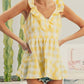 Bibi - Ruffled Neckline Peplum Top
