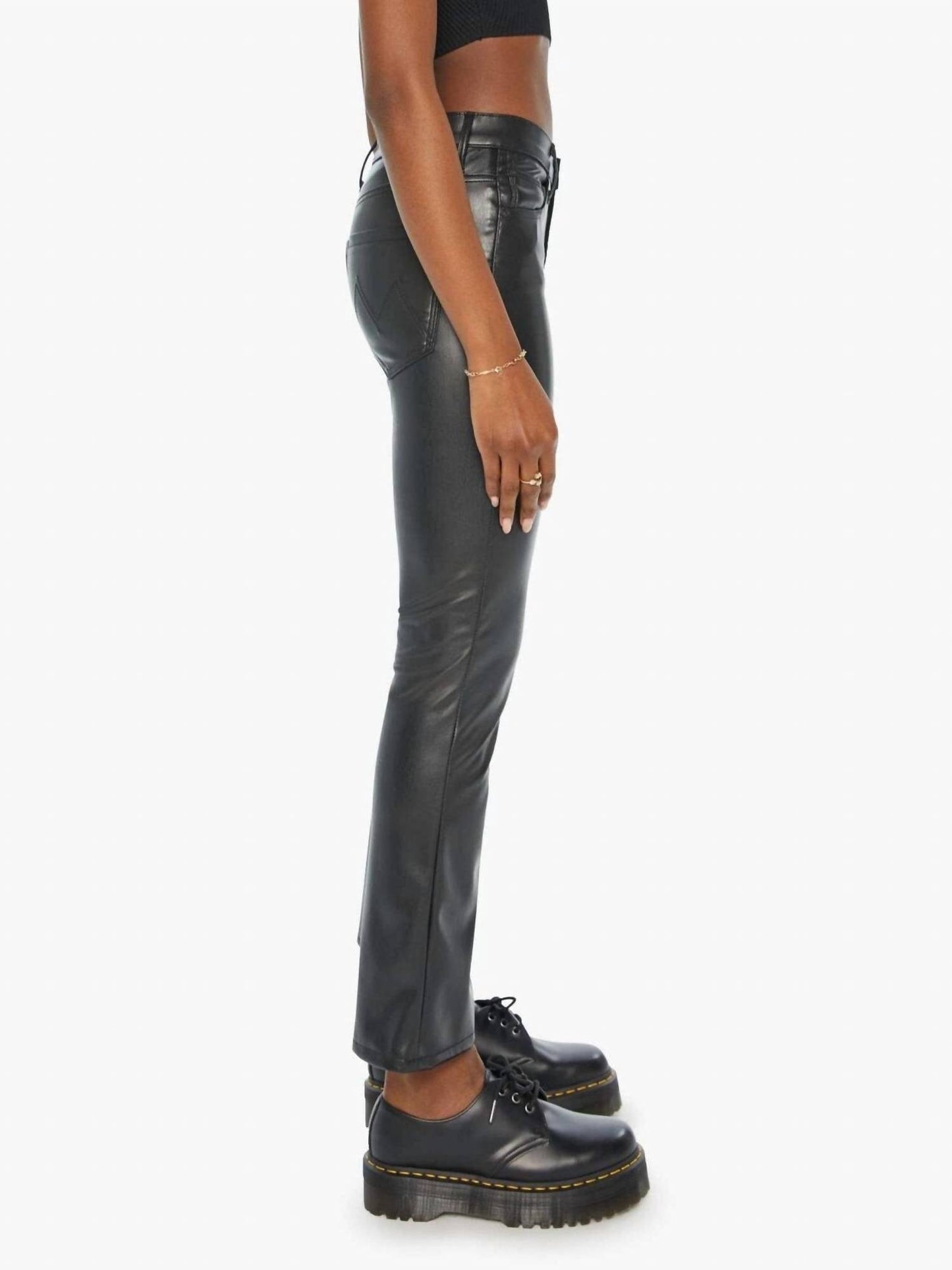 Mother - Insider Flood Vegan Leather Pant