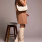 Tribal - suede short sleeve dress