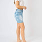 Judy Blue - Star & Stripe High Waist Bleached Skirt