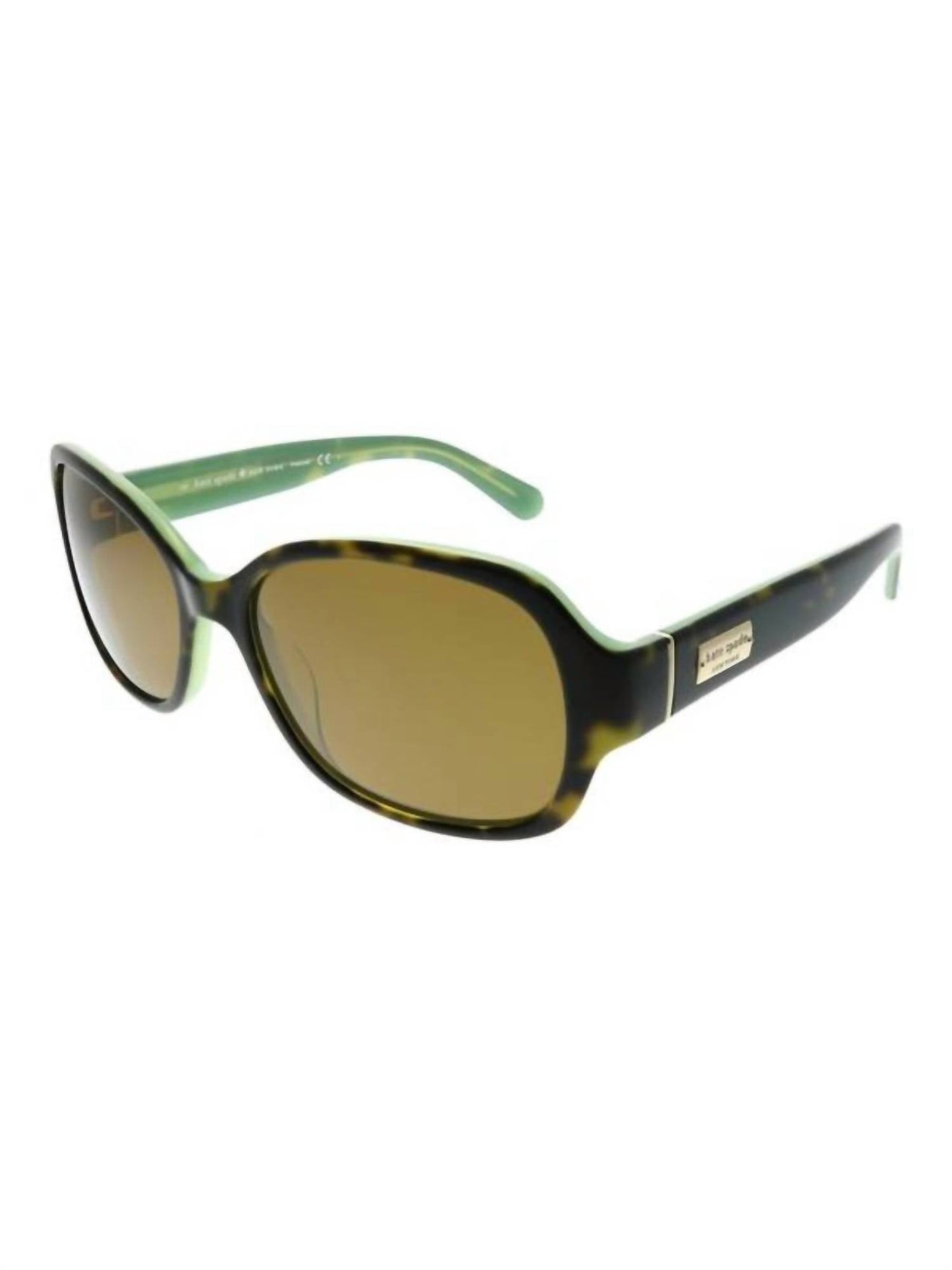 Kate Spade - Rectangle Plastic Havana Sunglasses with Brown Polarized Lens