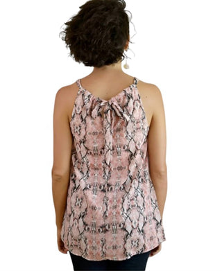 143 Story - Python Halter Tie Back Blouse