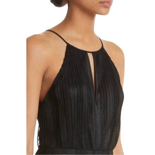 Theory - Pleated Lace Halter Midi Dress