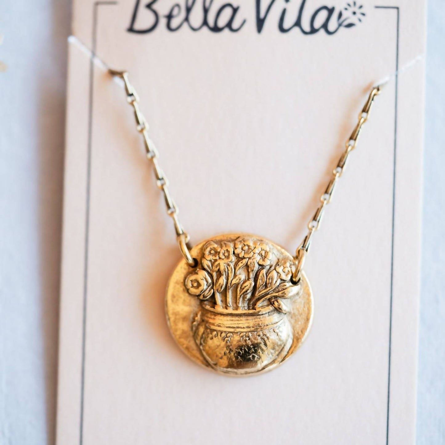 Bella Vita Jewelry - Women's Flower Pot Necklace