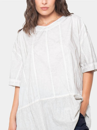 Baci - Ribbed Mixed Material Tunic